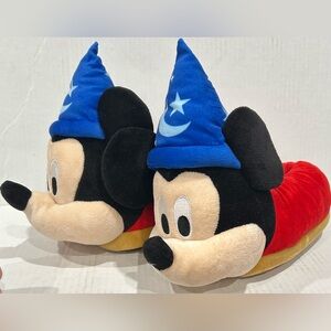 Disney Store Sorcerer Mickey Soft Slippers Kids Size 11/12 US